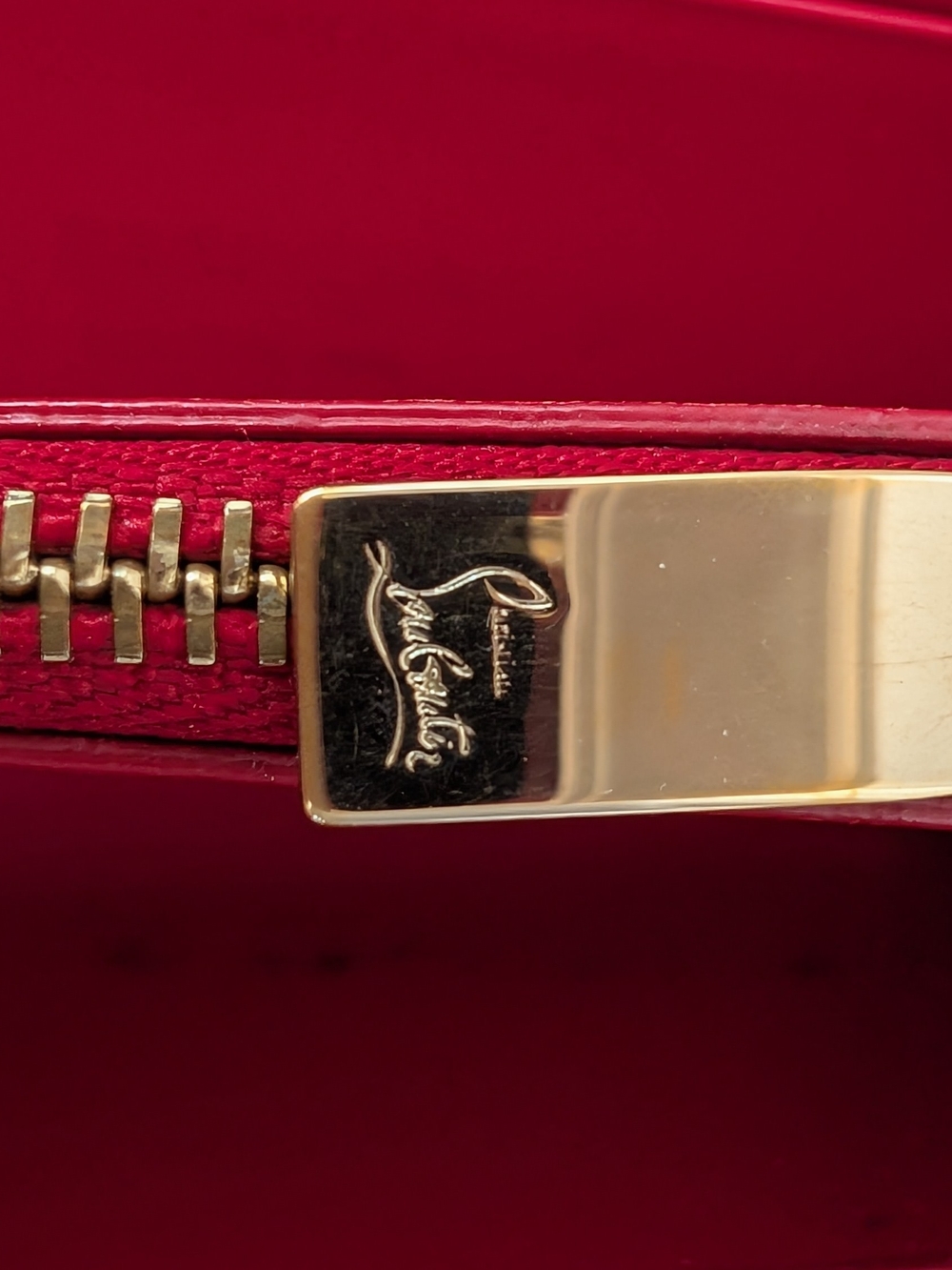 Christian Louboutin White Leather Panetone Multicolor Spikes Zip-Around Wallet - Picture 4 of 14